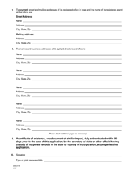 Form 635_0114 Amended Foreign Registration Statement - Iowa, Page 2