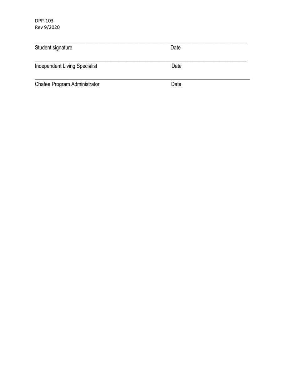 Form DPP-103 Application for Education Assistance for Youth Committed to Chfs / Dcbs - Kentucky, Page 2