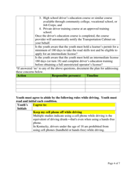Form DPP-17 Readiness for Driving Agreement - Kentucky, Page 4