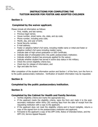 Form DPP-333 Tutition Waiver for Foster and Adopted Children - Kentucky
