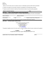 Form DPP-333 Tutition Waiver for Foster and Adopted Children - Kentucky, Page 3
