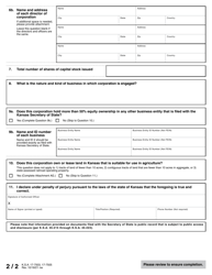 Form AR50 For-Profit Corporation Annual Report - Kansas, Page 3