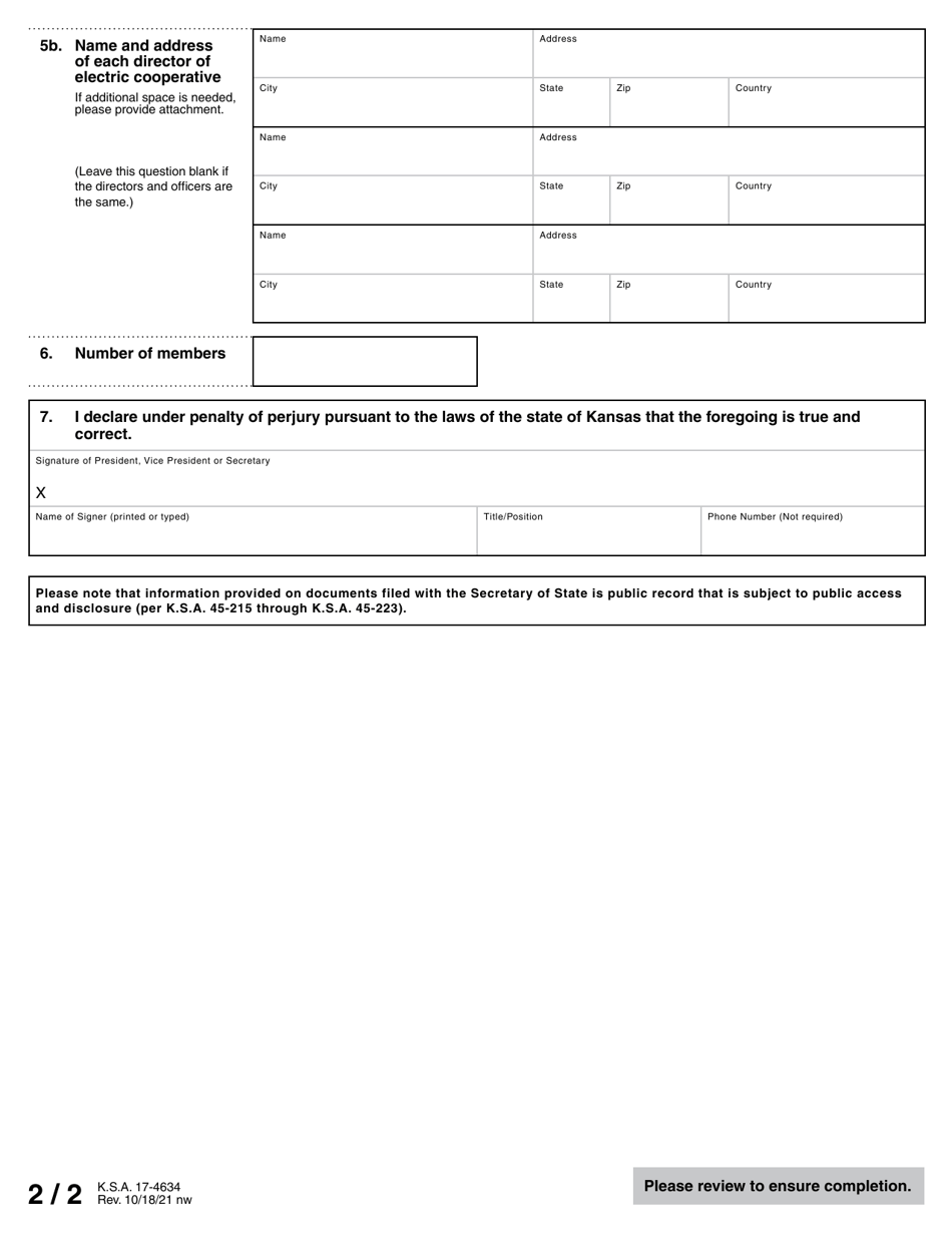 Form EC50 Electric Cooperative Annual Report - Kansas, Page 3