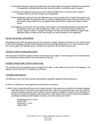 Application for Registration of a Risk Purchasing Group in the State of Louisiana - Louisiana, Page 2
