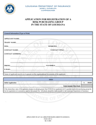 Application for Registration of a Risk Purchasing Group in the State of Louisiana - Louisiana, Page 4