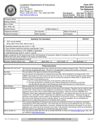 Form 1071 Quarterly Tax Statement - Louisiana, 2022