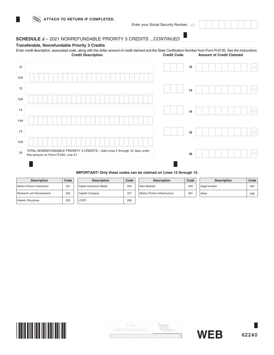 Form IT-540 Louisiana Resident Income Tax Return - Louisiana, Page 13