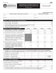 Document preview: Form R-210R Underpayment of Individual Income Tax Penalty Computation - Non-resident and Part-Year Resident - Louisiana