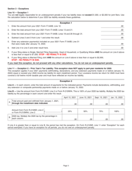 Instructions for Form R-210NR Underpayment of Individual Income Tax Penalty Computation - Non-resident and Part-Year Resident - Louisiana, Page 3