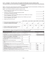 Instructions for Form R-210NR Underpayment of Individual Income Tax Penalty Computation - Non-resident and Part-Year Resident - Louisiana, Page 4