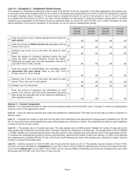 Instructions for Form R-210R Underpayment of Individual Income Tax Penalty Computation - Louisiana, Page 6
