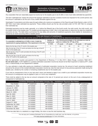 Document preview: Instructions for Form CIFT-620ES Louisiana Estimated Tax Declaration Voucher for Corporations - Louisiana