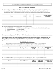 Application for Enrollment - Hope Program - Maine, Page 2