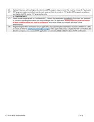 Instructions for Business Certification Application - Employment Tax Increment Financing (Etif) Program - Maine, Page 3