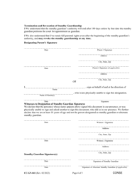 Form CC-GN-041 Parental Designation and Consent to the Beginning of Standby Guardianship - Maryland, Page 4