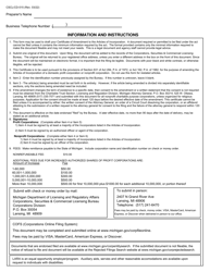 Form CSCL/CD-515 Certificate of Amendment to the Articles of Incorporation - Domestic Profit and Nonprofit Corporations - Michigan, Page 4