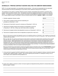 Form CSCL/LFC-100 Prepaid Funeral and Cemetery Sales Act Annual Report - Michigan, Page 3