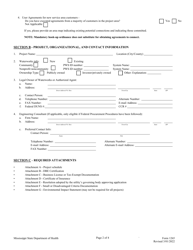 Form 1265 Wiin Grant Application - Mississippi, Page 2