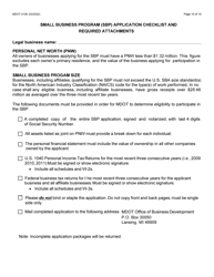 Form 4106 Small Business Program Application - Michigan, Page 10