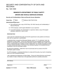 Security and Confidentiality of Data and Records Access Attestation - Minnesota, Page 8