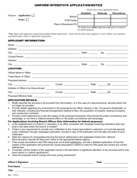Document preview: Uniform Interstate Application/Notice - Montana