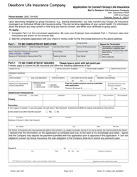 Application to Convert Group Life Insurance - Montana, Page 2