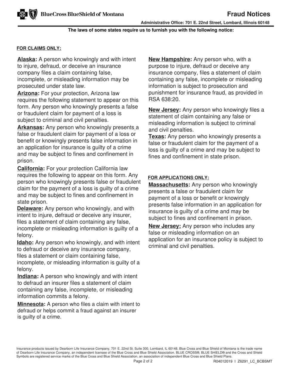 Application to Convert Group Life Insurance - Montana, Page 5