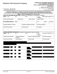 Evidence of Insurability Application - Montana, Page 2