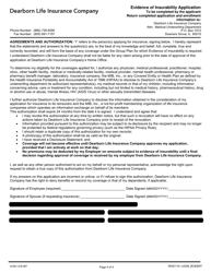 Evidence of Insurability Application - Montana, Page 5