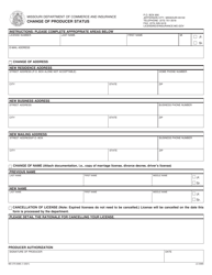Form MO375-0085 &quot;Change of Producer Status&quot; - Missouri