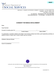 Form CD-209 Consent for Media Involvement - Missouri