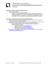 Instructions for Combined Sewer Overflow Preliminary Public Notification Plan - Massachusetts, Page 8