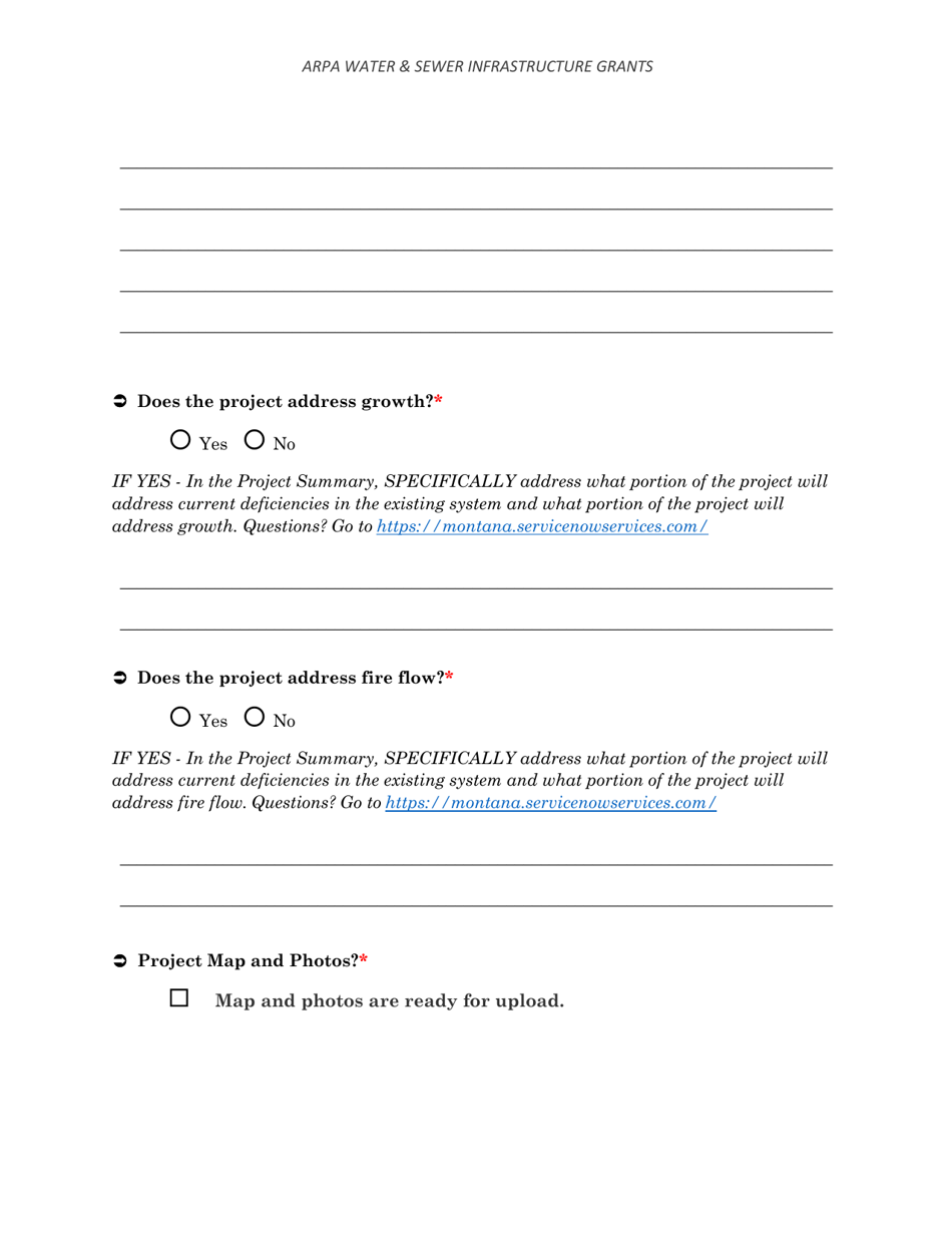Arpa Water  Sewer Infrastructure Grant Application Worksheet - Minimum Allocation Grant - Montana, Page 12