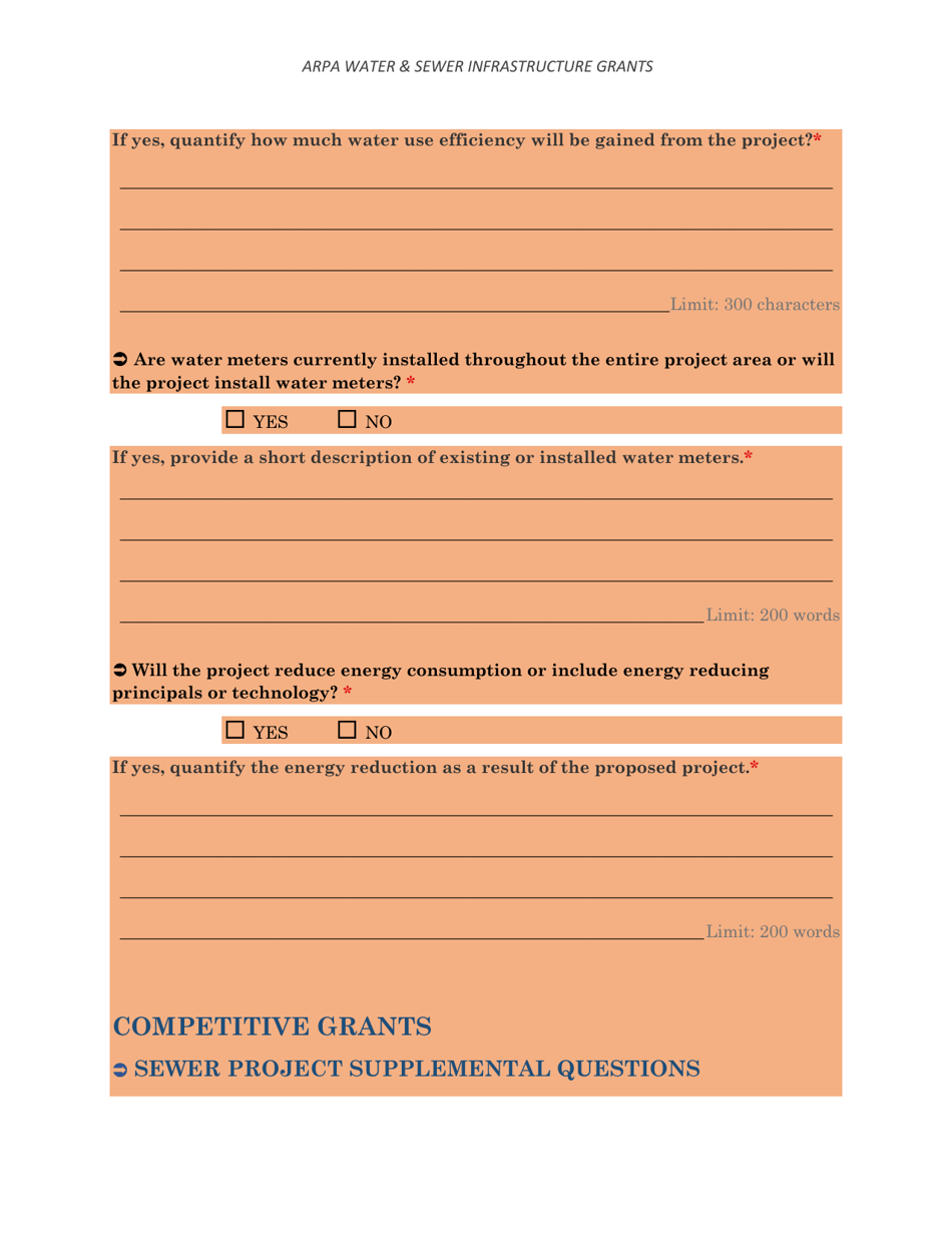 Arpa Water  Sewer Infrastructure Grant Application Worksheet - Minimum Allocation Grant - Montana, Page 18