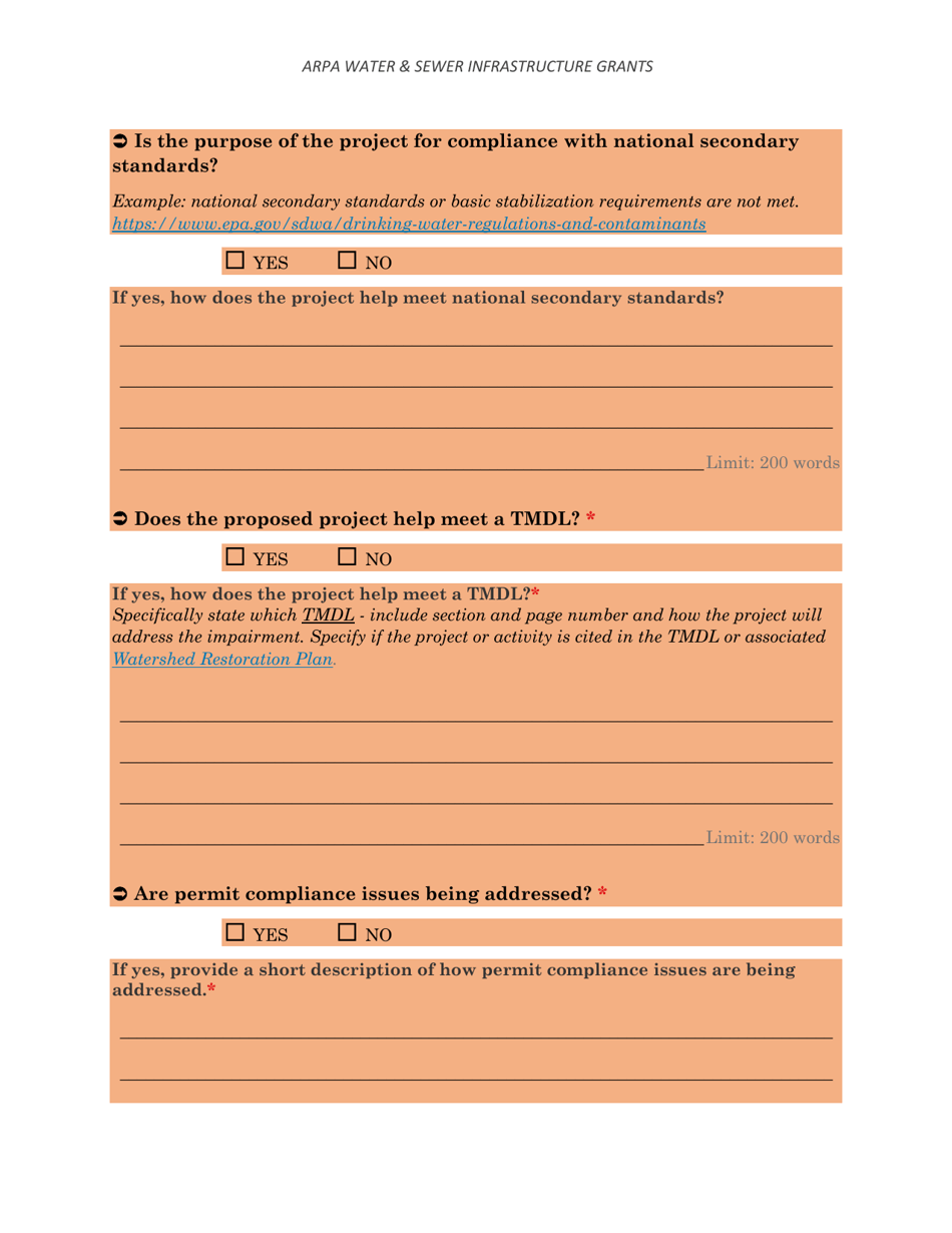 Arpa Water  Sewer Infrastructure Grant Application Worksheet - Minimum Allocation Grant - Montana, Page 21