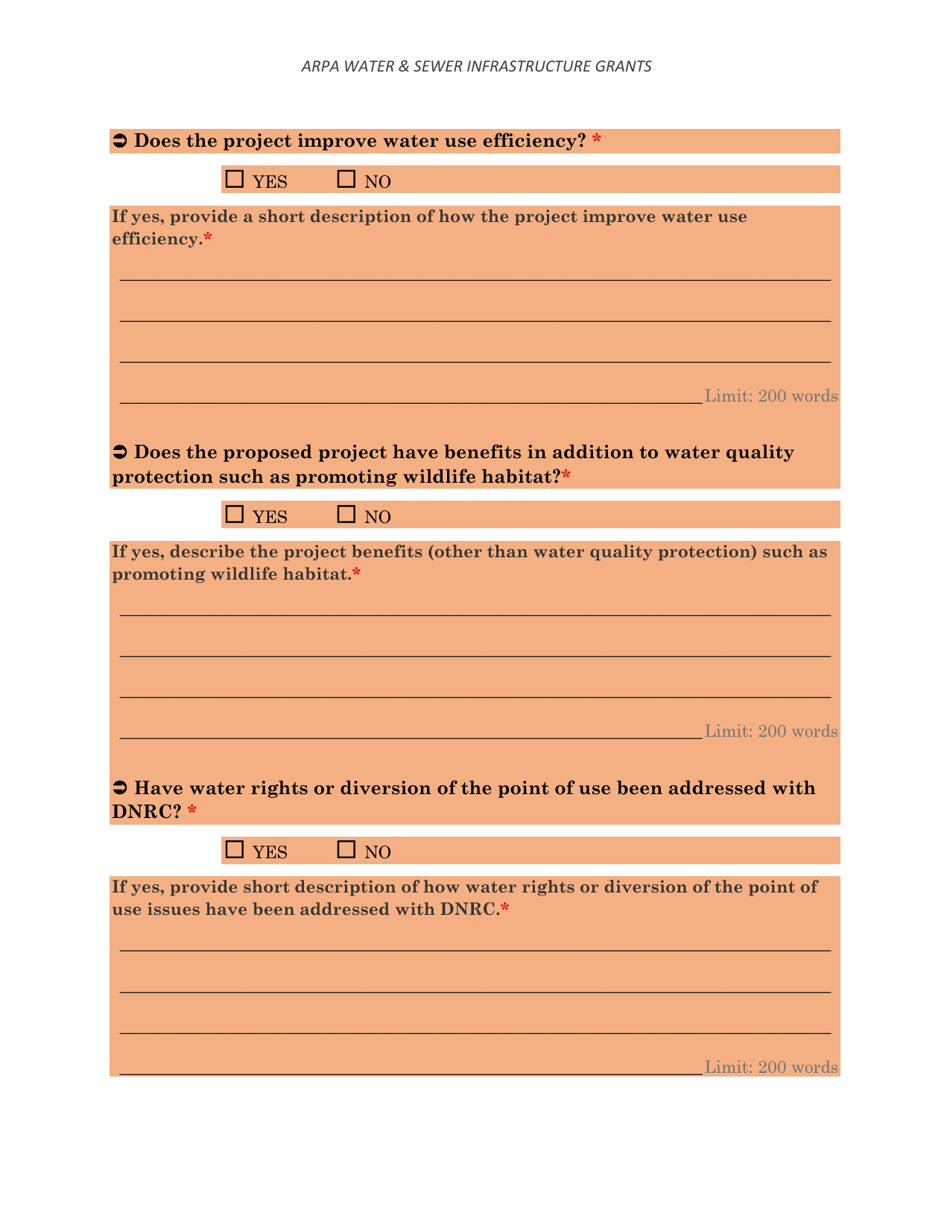 Arpa Water  Sewer Infrastructure Grant Application Worksheet - Minimum Allocation Grant - Montana, Page 25