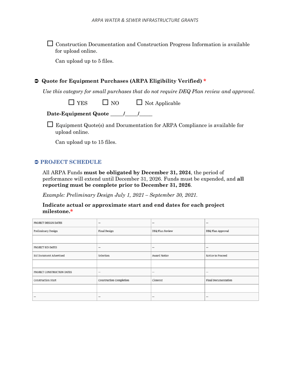 Arpa Water  Sewer Infrastructure Grant Application Worksheet - Minimum Allocation Grant - Montana, Page 30