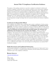 Annual Synthetic Minor Compliance Certification - Montana, Page 2