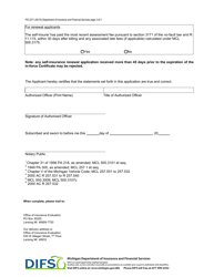 Form FIS2271 Application for Self-insurance Certificate - Michigan, Page 3