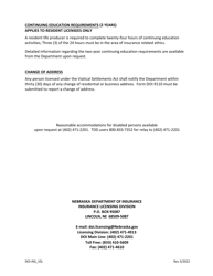 Form VS-DEC Declaration to Nebraska Department of Insurance for Viatical Settlement Broker (For Producers Who Currently Hold an Active Life License) - Nebraska, Page 2