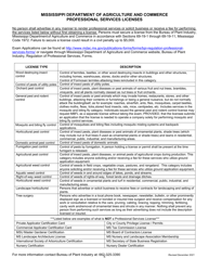 License Exam Application - Pest and Weed Control - Mississippi, Page 6