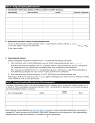 Form 55B Tobacco Product Manufacturer&#039;s Certification - Nebraska, Page 6