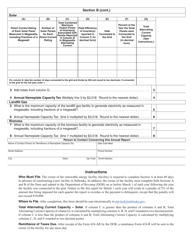 Form 424-AR Renewable Energy Generation Facility - Annual Report - Nameplate Capacity Tax - Nebraska, Page 2