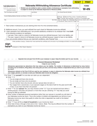 Form W-4N Download Fillable PDF or Fill Online Nebraska Withholding ...