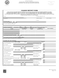 Document preview: Form 2584-EG Change Report Form - Nevada