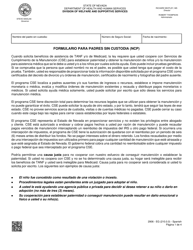 Document preview: Formulario 2906-EGS Formulario Para Padres Sin Custodia (Ncp) - Nevada (Spanish)