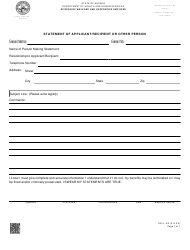 Document preview: Form 2615-EE Statement of Applicant/Recipient or Other Person - Nevada