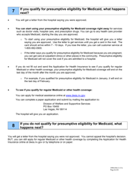 Form 2990-EM Application for Presumptive Eligibility for Medicaid - Nevada, Page 4