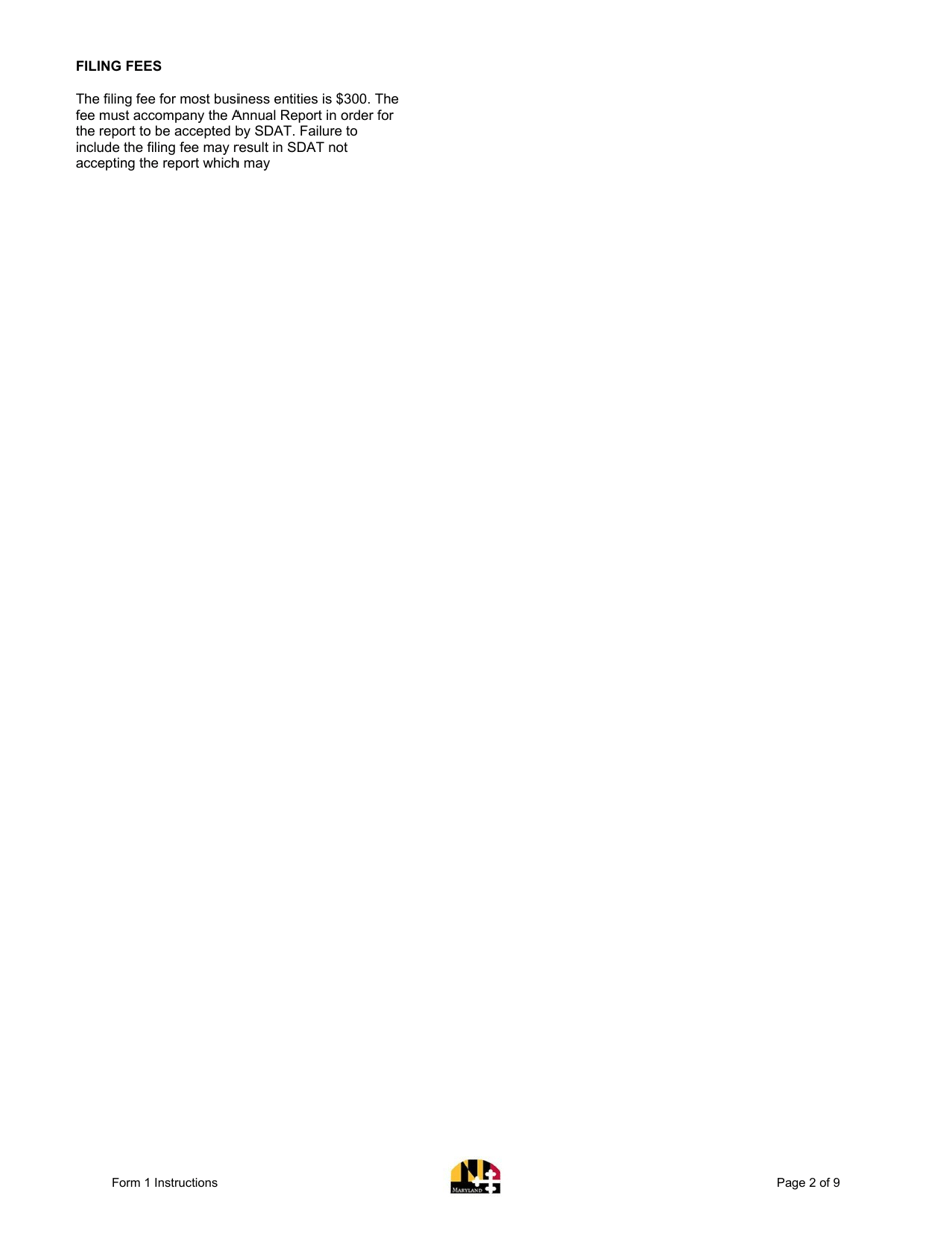 Instructions for Form 1 Annual Report  Business Personal Property Return - Maryland, Page 2