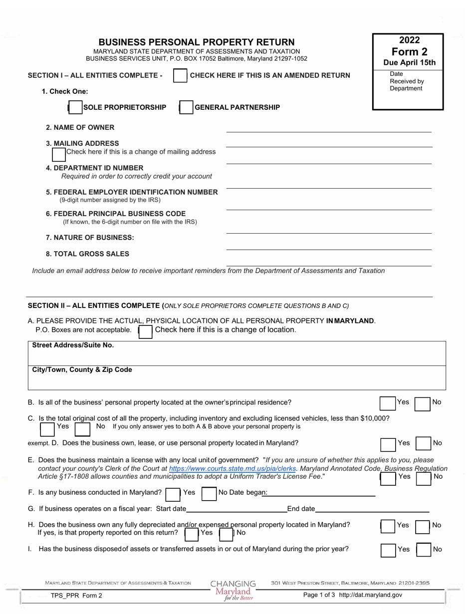 Form 2 2022 Fill Out, Sign Online and Download Fillable PDF